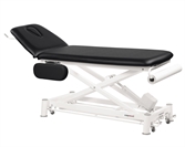 Cliquez sur l’image pour voir les détails du produit :C7534 Table électrique ciseaux blanc 2 plans 62x207